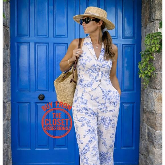 Mango Pants - RARE Mango Co-Ord Set – Halter Neck Vest & Wide Leg Pants NWT